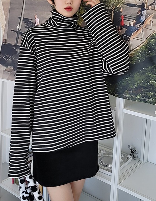 stripes loose pola shirts (2 colors)