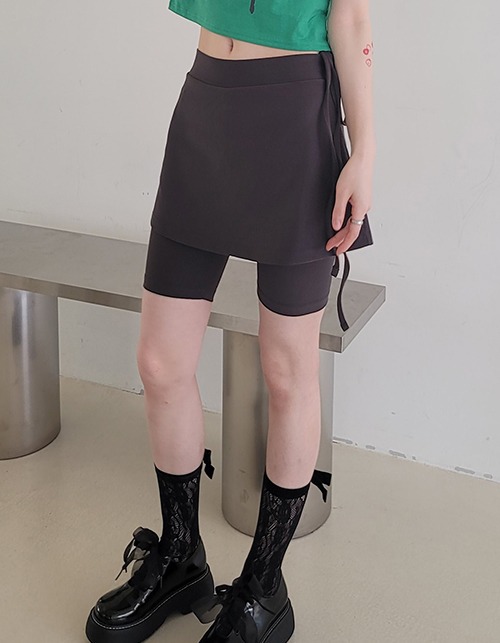 strap skirt leggings (2 colors)