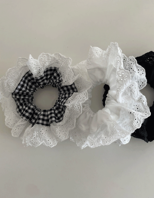 two frill big scrunchie (3 types)