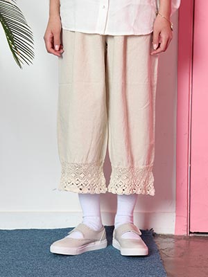 lace wide pants(2 colors)