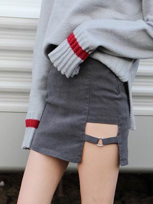 garter belt skirt (charcoal)