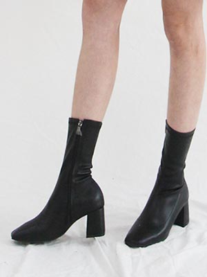 black ankle middle boots (2 type)