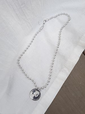 Canada coin ball chain necklace