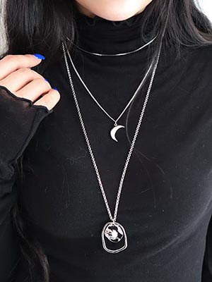 MOON 3set necklace