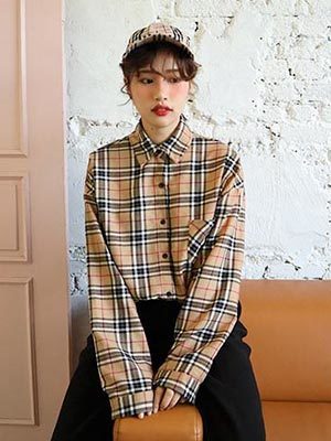 classic check loose shirts (2 colors)