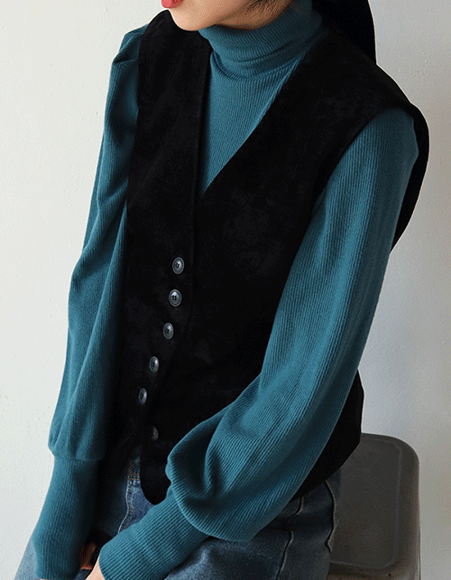 6 button corduroy vest (2 colors)