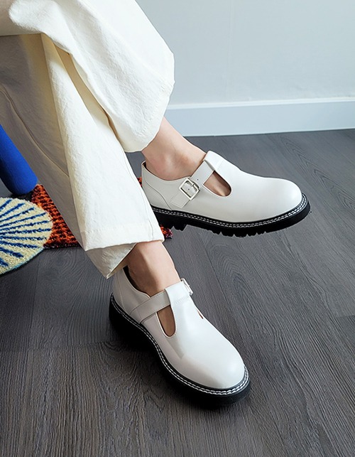 2 line stitched T loafer (2 colors)