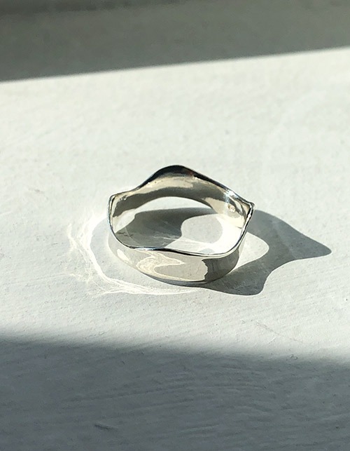 [silver925] flat wave ring