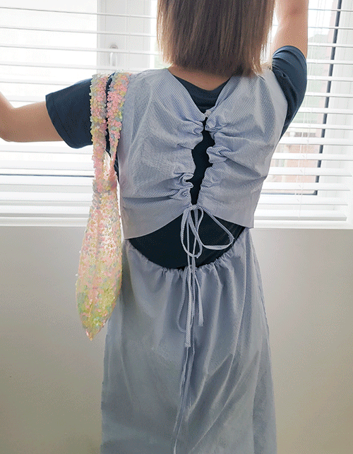 back shirring dress (2 colors)
