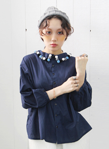 pom pom blouse (2colors)
