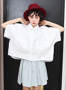 wide mini shirt (2color)