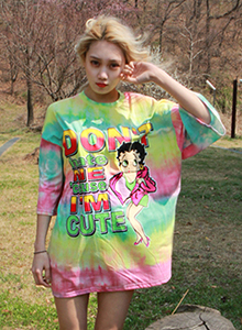 betty boop colorful dying T (2color)