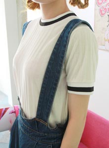 line high necked knit top(2 color)
