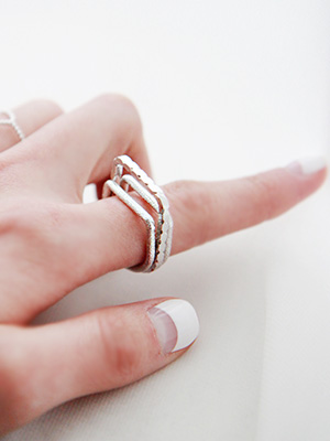 square layered ring